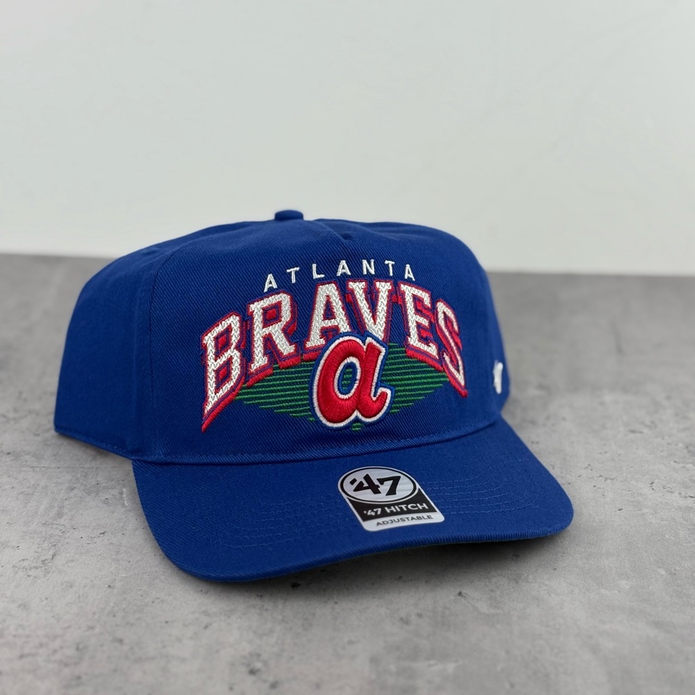 Atlanta Braves 47' Royal Cooperstown Pomona Snapback  Hat Cap OSFA Blue New